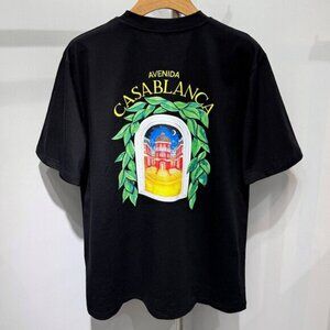 Casablanca Black Avenida Print T-Shirt